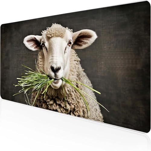 Schaf Mauspad 800x300x3 mm, Gaming Mauspad Grün Desk Mat with Stitched Edges Wassxerdicht Non-Slip Rubber Base Desk Mat für Büro Gaming Zubehör Verbessert Präzision und Geschwindigkeit, Geschenke 6-S Schaf Mauspad 800x300x3 mm, Gaming Mauspad Grün Desk Mat with Stitched Edges Wassxerdicht Non-Slip Rubber Base Desk Mat für Büro Gaming Zubehör Verbessert Präzision und Geschwindigkeit, Geschenke 6-S von YEYUMEOZ