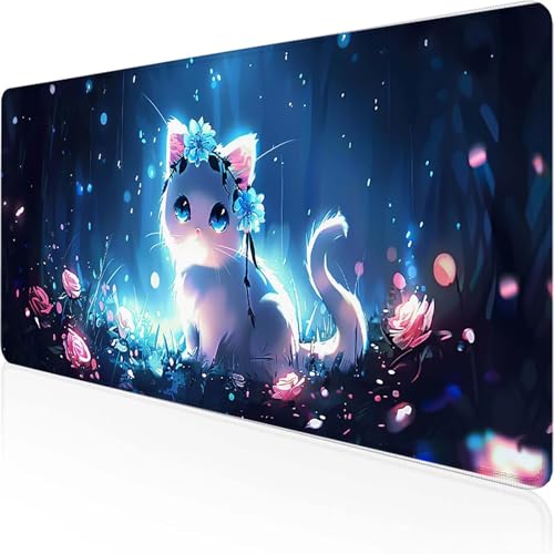 Tier Mauspad 600x300x3 mm, Gaming Mauspad Blau Desk Mat with Stitched Edges Wassxerdicht Non-Slip Rubber Base Desk Mat für Büro Gaming Zubehör Verbessert Präzision und Geschwindigkeit, Geschenke 0-N Tier Mauspad 600x300x3 mm, Gaming Mauspad Blau Desk Mat with Stitched Edges Wassxerdicht Non-Slip Rubber Base Desk Mat für Büro Gaming Zubehör Verbessert Präzision und Geschwindigkeit, Geschenke 0-N von YEYUMEOZ