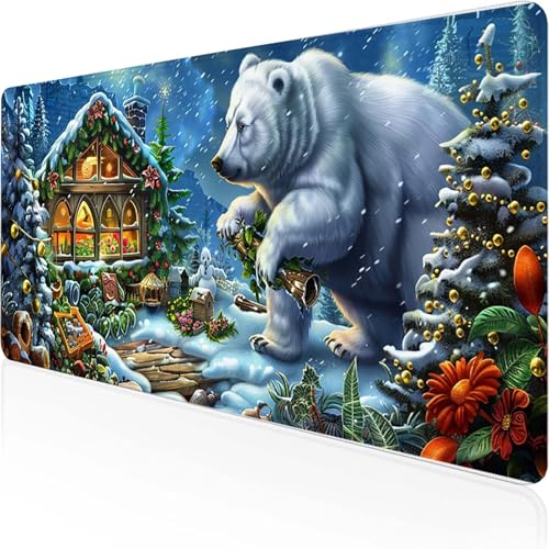 Weihnachtsbaum Mauspad 600 x 300 x 3 mm, Mauspad Rot Desk Mat with Stitched Edges Wassxerdicht Non-Slip Rubber Base Desk Mat für Büro Verbessert Präzision und Geschwindigkeit, Geschenke 4-9 Weihnachtsbaum Mauspad 600 x 300 x 3 mm, Mauspad Rot Desk Mat with Stitched Edges Wassxerdicht Non-Slip Rubber Base Desk Mat für Büro Verbessert Präzision und Geschwindigkeit, Geschenke 4-9 von YEYUMEOZ