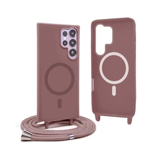 YFSYLL Handykette Hülle für Samsung Galaxy S24 Ultra mit Band,Magnetische Silikon Handyhülle Kompatibel mit MagSafe,Handyhülle für zum Umhängen Einstellbar und Abnehmbar - Roségold YFSYLL Handykette Hülle für Samsung Galaxy S24 Ultra mit Band,Magnetische Silikon Handyhülle Kompatibel mit MagSafe,Handyhülle für zum Umhängen Einstellbar und Abnehmbar - Roségold von YFSYLL