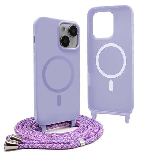 YFSYLL Handykette Hülle für iPhone 13 Mini mit Band,Magnetische Silikon Handyhülle Kompatibel mit MagSafe,Handyhülle für zum Umhängen Einstellbar und Abnehmbar - Lila YFSYLL Handykette Hülle für iPhone 13 Mini mit Band,Magnetische Silikon Handyhülle Kompatibel mit MagSafe,Handyhülle für zum Umhängen Einstellbar und Abnehmbar - Lila von YFSYLL