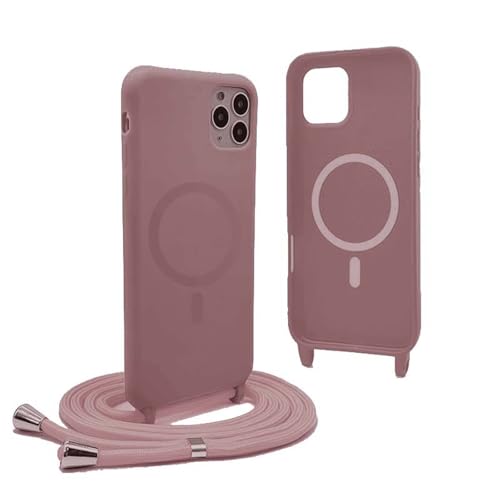YFSYLL Handykette Hülle für iPhone 13 Pro Max mit Band,Magnetische Silikon Handyhülle Kompatibel mit MagSafe,Handyhülle für zum Umhängen Einstellbar und Abnehmbar - Roségold YFSYLL Handykette Hülle für iPhone 13 Pro Max mit Band,Magnetische Silikon Handyhülle Kompatibel mit MagSafe,Handyhülle für zum Umhängen Einstellbar und Abnehmbar - Roségold von YFSYLL