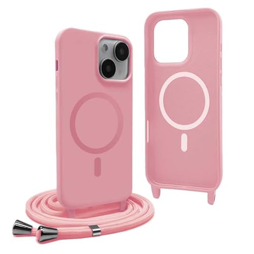 YFSYLL Handykette Hülle für iPhone 15 Plus mit Band,Magnetische Silikon Handyhülle Kompatibel mit MagSafe,Handyhülle für zum Umhängen Einstellbar und Abnehmbar - Pink YFSYLL Handykette Hülle für iPhone 15 Plus mit Band,Magnetische Silikon Handyhülle Kompatibel mit MagSafe,Handyhülle für zum Umhängen Einstellbar und Abnehmbar - Pink von YFSYLL