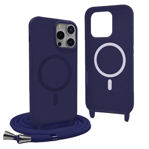 YFSYLL Handykette Hülle für iPhone 16 Pro Max mit Band,Magnetische Silikon Handyhülle Kompatibel mit MagSafe,Handyhülle für zum Umhängen Einstellbar und Abnehmbar - Blau YFSYLL Handykette Hülle für iPhone 16 Pro Max mit Band,Magnetische Silikon Handyhülle Kompatibel mit MagSafe,Handyhülle für zum Umhängen Einstellbar und Abnehmbar - Blau von YFSYLL