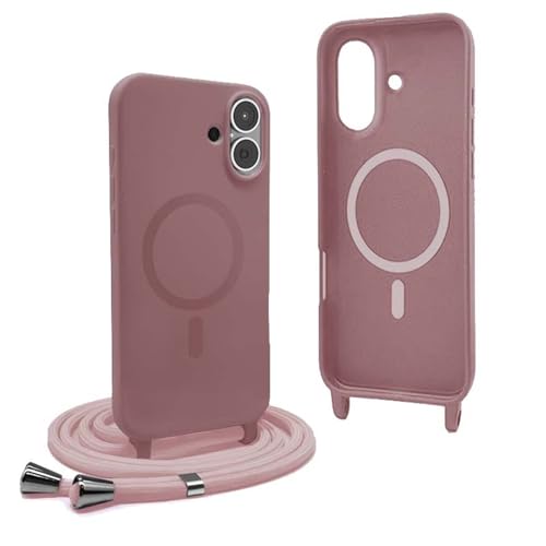 YFSYLL Handykette Hülle für iPhone 16 mit Band,Magnetische Silikon Handyhülle Kompatibel mit MagSafe,Handyhülle für zum Umhängen Einstellbar und Abnehmbar - Roségold YFSYLL Handykette Hülle für iPhone 16 mit Band,Magnetische Silikon Handyhülle Kompatibel mit MagSafe,Handyhülle für zum Umhängen Einstellbar und Abnehmbar - Roségold von YFSYLL