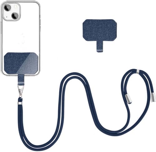 YFSYLL Handykette Universal für alle Smartphones,mit 2 Stück Universelles Patch,Handyband mit jeder Hülle kombinierbar, Einstellbar und Abnehmbar - Blau YFSYLL Handykette Universal für alle Smartphones,mit 2 Stück Universelles Patch,Handyband mit jeder Hülle kombinierbar, Einstellbar und Abnehmbar - Blau von YFSYLL