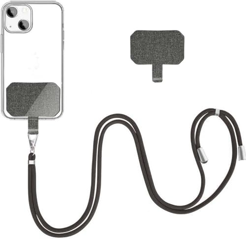YFSYLL Handykette Universal für alle Smartphones,mit 2 Stück Universelles Patch,Handyband mit jeder Hülle kombinierbar, Einstellbar und Abnehmbar - Dunkelgrau YFSYLL Handykette Universal für alle Smartphones,mit 2 Stück Universelles Patch,Handyband mit jeder Hülle kombinierbar, Einstellbar und Abnehmbar - Dunkelgrau von YFSYLL