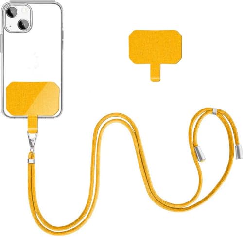YFSYLL Handykette Universal für alle Smartphones,mit 2 Stück Universelles Patch,Handyband mit jeder Hülle kombinierbar, Einstellbar und Abnehmbar - Gelb YFSYLL Handykette Universal für alle Smartphones,mit 2 Stück Universelles Patch,Handyband mit jeder Hülle kombinierbar, Einstellbar und Abnehmbar - Gelb von YFSYLL