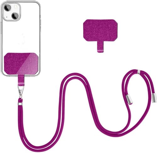 YFSYLL Handykette Universal für alle Smartphones,mit 2 Stück Universelles Patch,Handyband mit jeder Hülle kombinierbar, Einstellbar und Abnehmbar - Rose Lila YFSYLL Handykette Universal für alle Smartphones,mit 2 Stück Universelles Patch,Handyband mit jeder Hülle kombinierbar, Einstellbar und Abnehmbar - Rose Lila von YFSYLL