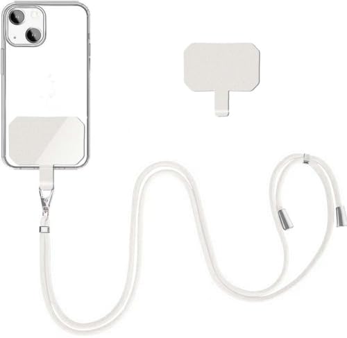 YFSYLL Handykette Universal für alle Smartphones,mit 2 Stück Universelles Patch,Handyband mit jeder Hülle kombinierbar, Einstellbar und Abnehmbar - Weiß YFSYLL Handykette Universal für alle Smartphones,mit 2 Stück Universelles Patch,Handyband mit jeder Hülle kombinierbar, Einstellbar und Abnehmbar - Weiß von YFSYLL