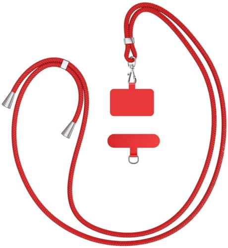 YFSYLL Handykette Universal zum umhängen kompatibel mit jedem Smartphone als Handyhüll,mit 2 Stück Universelles Patch,Handyband mit jeder Hülle kombinierbar, Rot YFSYLL Handykette Universal zum umhängen kompatibel mit jedem Smartphone als Handyhüll,mit 2 Stück Universelles Patch,Handyband mit jeder Hülle kombinierbar, Rot von YFSYLL