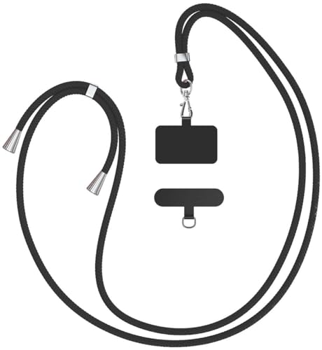 YFSYLL Handykette Universal zum umhängen kompatibel mit jedem Smartphone als Handyhüll,mit 2 Stück Universelles Patch,Handyband mit jeder Hülle kombinierbar, Schwarz YFSYLL Handykette Universal zum umhängen kompatibel mit jedem Smartphone als Handyhüll,mit 2 Stück Universelles Patch,Handyband mit jeder Hülle kombinierbar, Schwarz von YFSYLL