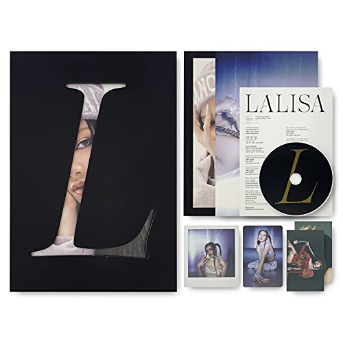 BLACKPINK LISA FIRST SINGLE ALBUM - LALISA [ BLACK VER. ] PHOTOBOOK + LYRICS PAPER + CD + PHOTOCARD + POLAROID + DOUBLE-SIDED POSTER von YG Ent.