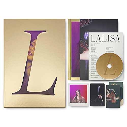 BLACKPINK LISA FIRST SINGLE ALBUM - LALISA [ GOLD VER. ] PHOTOBOOK + LYRICS PAPER + CD + PHOTOCARD + POLAROID + DOUBLE-SIDED POSTER von YG Ent.