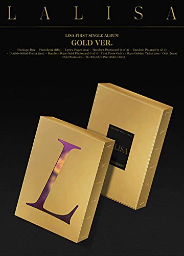 BLACKPINK LISA LALISA First Single Album [ GOLD ] Ver. 1ea CD+88p Photo Book+1ea Lyrics Paper+1ea Photo Card+1ea Polaroid Card+1ea Double-Sided Poster(On pack)+1ea Pre-Order Item von YG Ent.