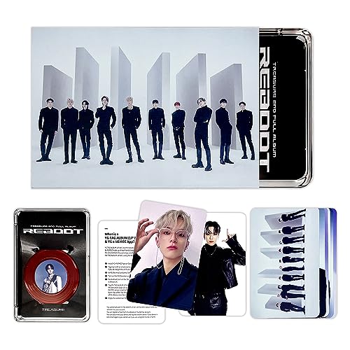 TREASURE - 2ND FULL ALBUM [REBOOT] (TAG Ver - RED Ver.) Sleeve + Case + Tag LP + Photocards + Group Photocard + Selfie Photocard + Front&Back Photocard + Manual Paper + 5 Extra Photocards von YG Ent.