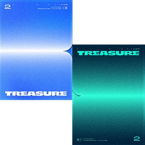 TREASURE [ THE SECOND STEP : CHAPTER ONE ] 1st Mini Album ( PHOTO BOOK. ) ( BLUE + GREEN - SET. ) ( 2 CD+2 Pre-Order Item+2 Photo Book+2 Photo Card +4 Selfie Photo Card+ETC ) von YG Ent.