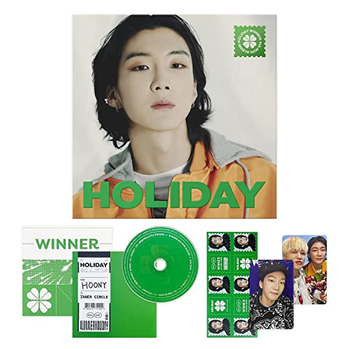 WINNER - 4th Mini Album [HOLIDAY] (DIGIPACK HOONY ver.) Digipack + CD + Booklet + Folded Poster + Selfie Photocard + Holiday Seal + First Edition Only Component + 2 Pin Button Badges von YG Ent.