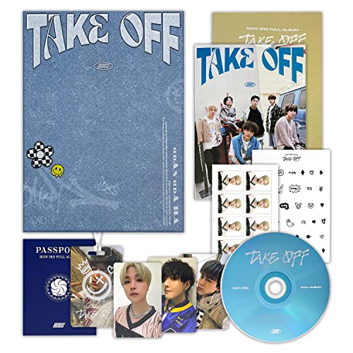 iKON - 3rd Full Album [TAKE OFF] (ttan-tta-la (딴따라) Ver.)Photo Book +CD-R +Passport Photo +Passport book +Travel Tag +Deco Sticker +Folded Poster +Photocard +2Pin Button Badges + 4 Extra Photocards von YG Ent.
