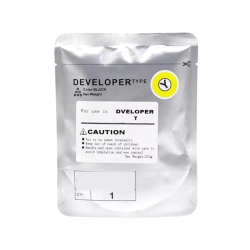Entwicklerpulver Kompatibel mit C308 C368 C458 C558 C658 C258 C313 M Y K 1PC DV313 DV 313 C308 C258(Yellow-250g) von YGUWZ