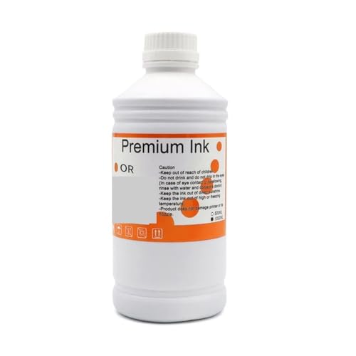 YGUWZ 1000 ml wasserfeste Pigmenttinte, kompatibel mit P6000 P7000 P8000 P9000 P6080 P7080 P8080 P9080 Tintenstrahldrucker T8041 T8049 T8061 Tinte(1000ML Pigment-OR) von YGUWZ