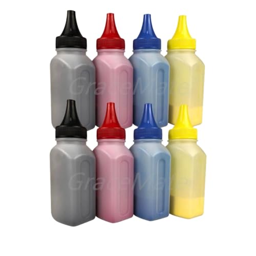 YGUWZ 500g Farbe Nachfüllen Toner Pulver Kompatibel Mit MC250 MC250FWB PC301W Drucker Patrone Reset Kompatibel mit MC250FW M C250FWB P C301W(2 Set 40GX4color) von YGUWZ