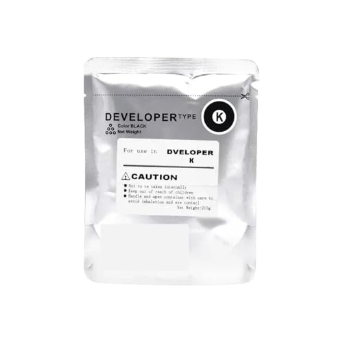 YGUWZ DV321 Entwicklerpulver Kompatibel mit C221 C224 C284 C364 C454 C554 C281 CMYK 200 g pro Beutel(DV321-Black) von YGUWZ