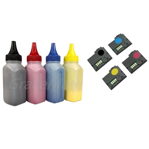 YGUWZ Einfaches Nachfüllen von Farbtoner und Chip Kompatibel mit 1250 1250c 1350cnw 1355cn 1355cnw Laserdrucker(Toner and chip) von YGUWZ