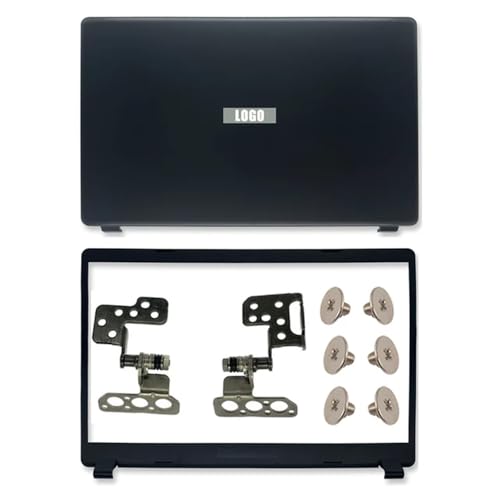 YGUWZ Ersatz-LCD-Rückabdeckung, Scharniere der vorderen Blende, Schrauben, kompatibel mit Aspire 3 A315-42 A315-42G A315-54 A315-54K A315-56 N19C1 15,6 Zoll(Black AB Hinges) von YGUWZ