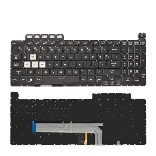 YGUWZ FX506-Tastatur, kompatibel mit TUF FX506U FX506IH FX506L FX506LI FA506 FA506Q FA506U FX706 FX706U FX706II LI FA706 FA706IH II(US Black Backlight) von YGUWZ
