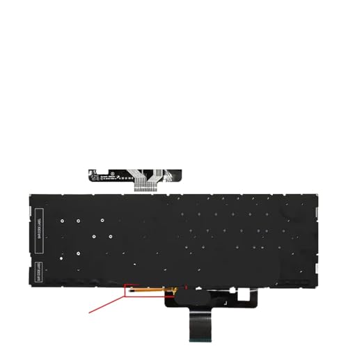 YGUWZ Russische US-Tastatur mit Hintergrundbeleuchtung, kompatibel mit E510 L510 X521 E510MA L510M X521UA X521IA X521J X521F, Silber, Schwarz(US Silver Backlight) von YGUWZ