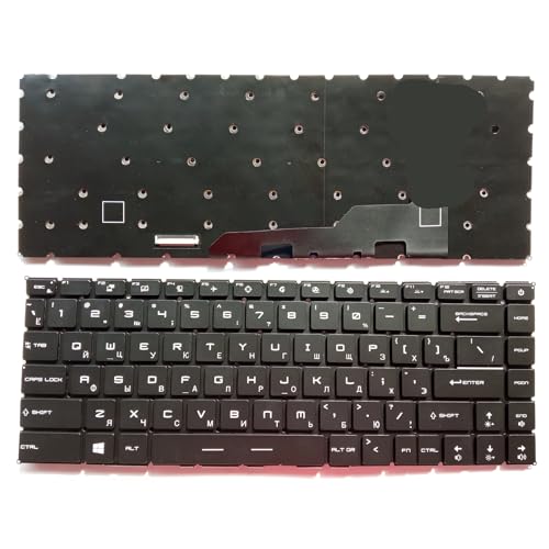 YGUWZ Tastatur mit Hintergrundbeleuchtung, kompatibel mit den Modellen P14 MS-14C1 MS-14C2 MS-14C4 GS66 GE66 GP66 von YGUWZ