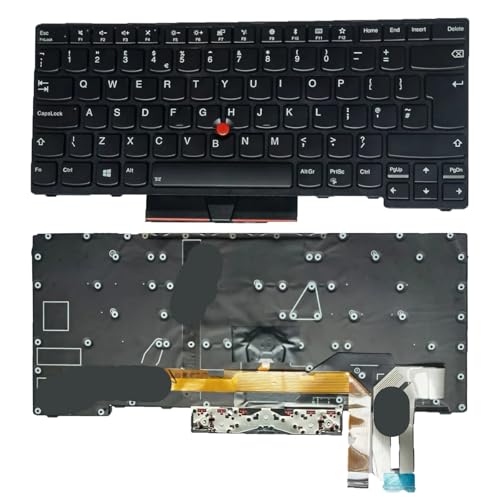YGUWZ Tastatur mit Hintergrundbeleuchtung L480 L490 E480 E490, kompatibel mit britischem Englisch-Layout von YGUWZ