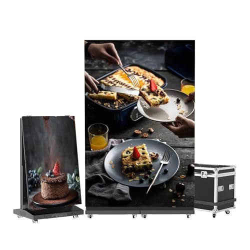 80 Zoll LED Klappbarer Poster Screen Digital Signage Kiosk LCD Werbeanzeige Displays Indoor Floor Standing Vertical Poster mit HDMI in/USB für große kommerzielle Veranstaltungen & Vermietungen(2pcs) von YGWXYYZJ