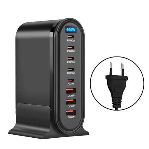 YGXNHOG 600W Multiports USB C Desktop USB Lade Hubs Mit Schnellladetechnologie Für Home Office Nutzung Netzteil Adapter von YGXNHOG