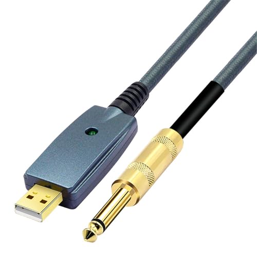 YGXNHOG Gitarrenkabel USB2.0 Bis 6 35 Mm 1/4 Elektrischer Klavierwandler Drahtmännchen Adapterkabel Für Die Aufnahme von YGXNHOG
