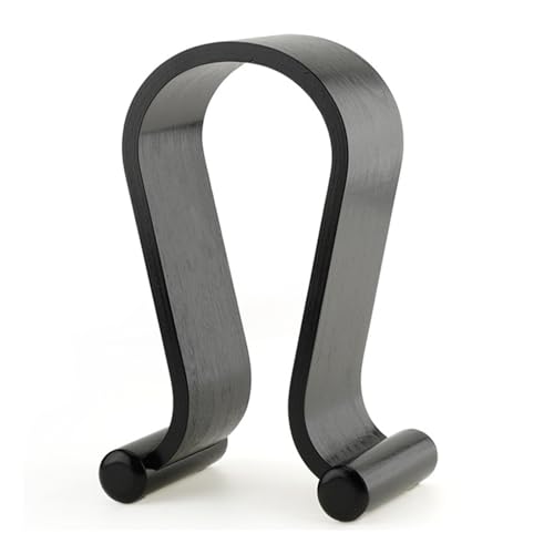 YGXNHOG Moderne Desktop Kopfhörerhalter Organisatoren Headsets Stand Schützt Vor Ohrhörern Kopfhörer Sicheres Schwarzes Holz Finish von YGXNHOG