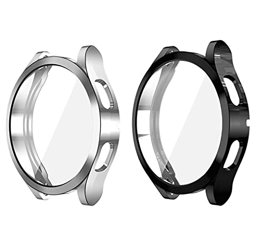 YGoal Displayschutzfolie für Galaxy Watch 4 40mm, Flexibler Full Covered TPU Hülle Schutzhülle für Samsung Galaxy Watch 4 40mm, Schwarz&Silber von YGoal