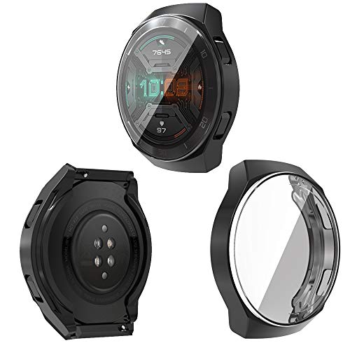 YGoal Displayschutzfolie für Huawei Watch GT 2e 46MM, Flexibler Full Covered TPU Hülle Schutzhülle für Huawei Watch GT 2e 46MM, 3PC-Schwarz von YGoal