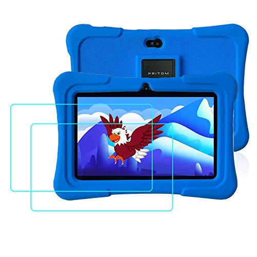 YGoal Displayschutzfolie für Pritom 17,8 cm (7 Zoll) Kids Tablet, [2 Pack], Härtegrad 9H, kratzfest, blasenfrei und hochauflösend, Displayschutzfolie aus Hartglas für Pritom 7 Zoll Kids Tablet von YGoal