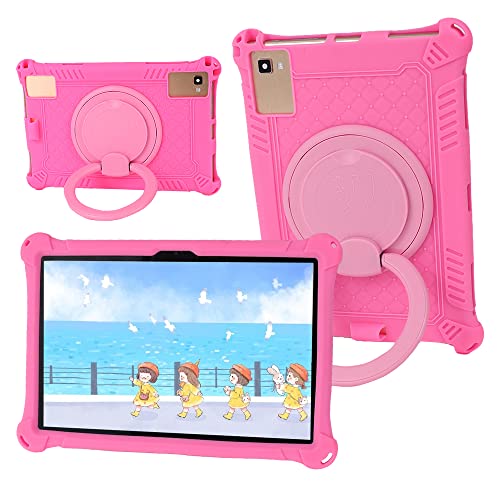 YGoal Hülle für Blackview Tab 12 Pro - kinderfreundliche mit 360 Grad drehbare Ständer stoßfeste Schutzhülle silikonhülle für Blackview Tab 12 Tablet, Rose von YGoal