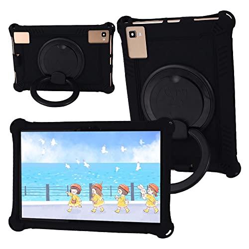 YGoal Hülle für Blackview Tab 12 Pro - kinderfreundliche mit 360 Grad drehbare Ständer stoßfeste Schutzhülle silikonhülle für Blackview Tab 12 tablet, Schwarz von YGoal