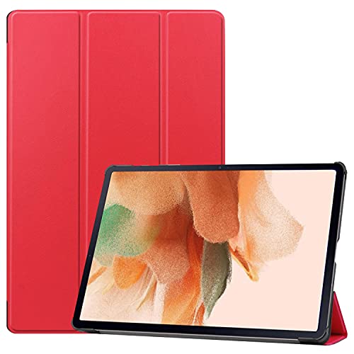 YGoal Hülle für Galaxy Tab S7 FE, Premium PU Leder Ständer mit Multi-Angle Business Folio Case Cover für Samsung Galaxy Tab S7 FE 12.4 SM-T730/T736 Tablet, Rot von YGoal