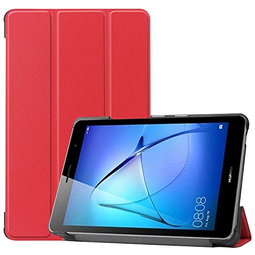 YGoal Hülle für Huawei MatePad T8, Premium PU Leder Ständer mit Multi-Angle Business Folio Case Cover für Huawei MatePad T8 8 Zoll Tablet, Rot von YGoal