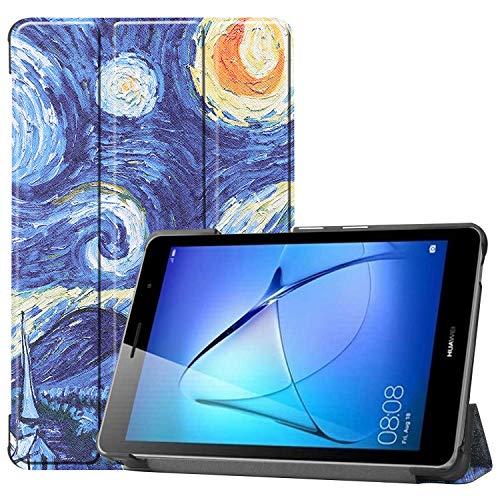 YGoal Hülle für Huawei MatePad T8, Premium PU Leder Ständer mit Multi-Angle Business Folio Case Cover für Huawei MatePad T8 8 Zoll Tablet, Sky von YGoal