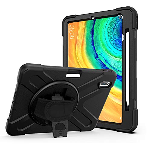 YGoal Hülle für Huawei Matepad Pro - [Handschlaufe] [Schultergurt] Robuste Schutzhülle mit Fallschutz Case Cover für Huawei Matepad Pro 10.8 Zoll, Schwarz von YGoal