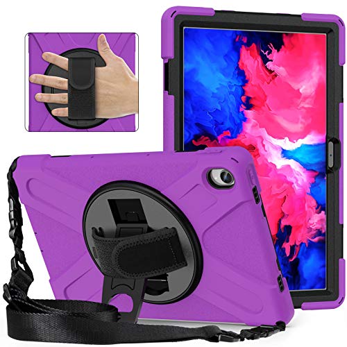 YGoal Hülle für Lenovo Tab P11 - [Handschlaufe] [Schultergurt] Robuste Schutzhülle mit Fallschutz Case Cover für Lenovo Tab P11 J606F/J606X 11 Zoll, Lila von YGoal