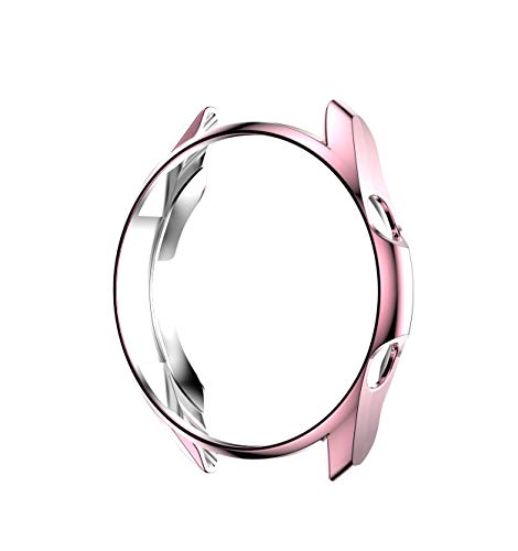 YGoal Hülle für Samsung Galaxy Watch 3, Schutzglas+ Flexibler Half Covered TPU Hülle Schutzhülle für Samsung Galaxy Watch 3 45mm, Rosa von YGoal