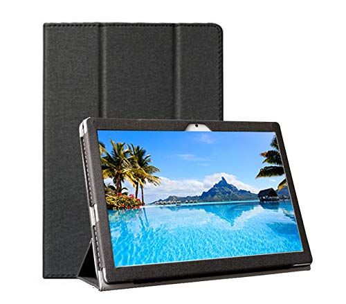 YGoal Hülle für TOSCIDO Tablet 10.1 Zoll W109, Premium PU Leder Multi-Angle Ständer Business Folio Case Book Cover für TOSCIDO K108 / W109 / X104 / X108 Tablet, Schwarz von YGoal