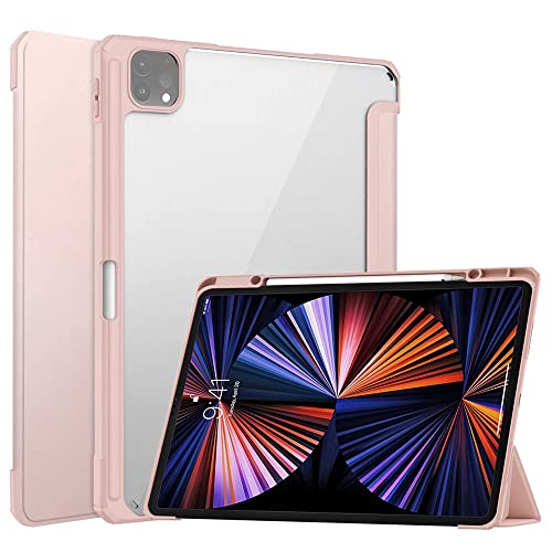 YGoal Hülle für Xiaomi Pad 6, Premium PU Leder und PC Back Case Leicht Folio Case Cover für Xiaomi Pad 6 Pro 11 Zoll Tablet, Rosa von YGoal